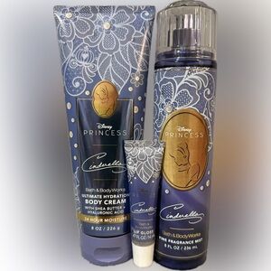 💙BATH AND BODY WORKS💙3-Piece Disney Princess Cinderella Bundle/NWT